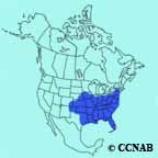 Carolina Parakeet range map